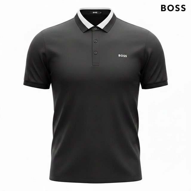 BOSS Negro / cuello blanco